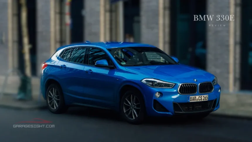 BMW iX2 electric SUV in blue, highlighting sleek exterior design, advanced technology, and dynamic performance.